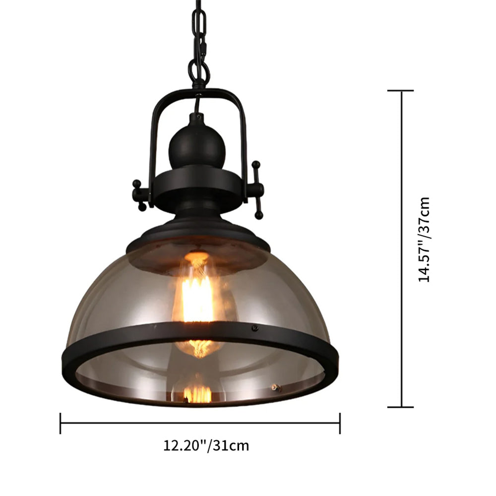 Hanglamp van ijzer en glas – Bonq