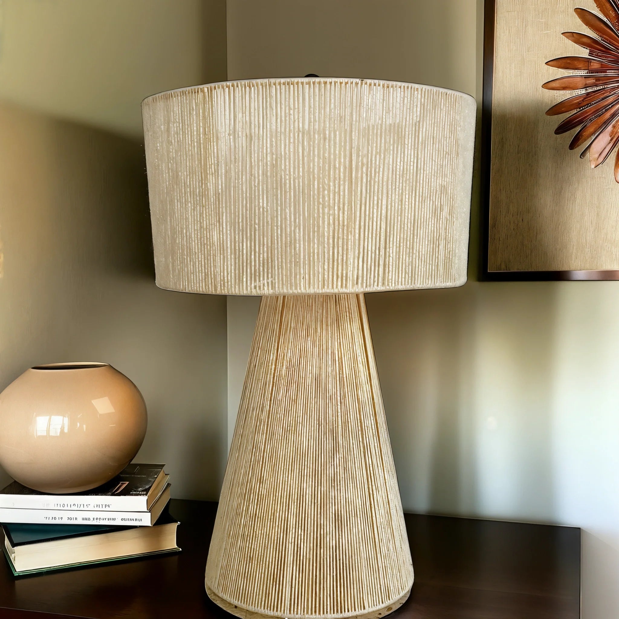 JutaLume – Tafellamp van Handgeweven Jute