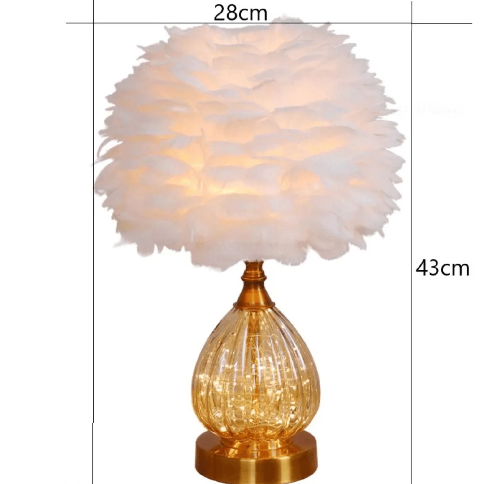 Feather Luxe – Nachtlamp met Struisvogelveren