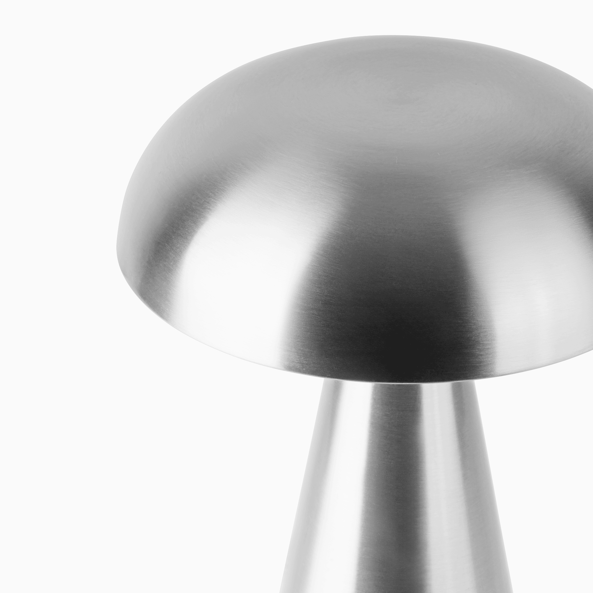 Tafellamp van geborsteld metaal en acryl – Bonq