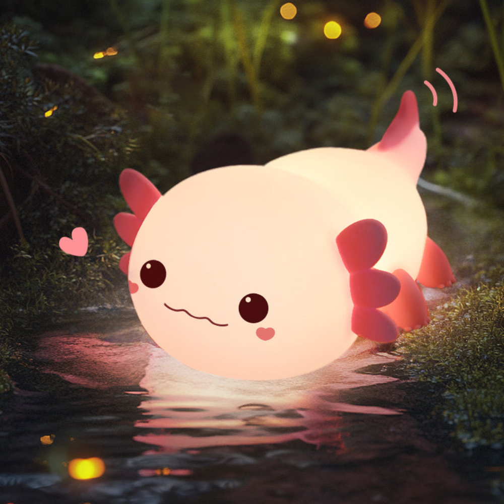 Schattig Axolotl-Nachtlampje