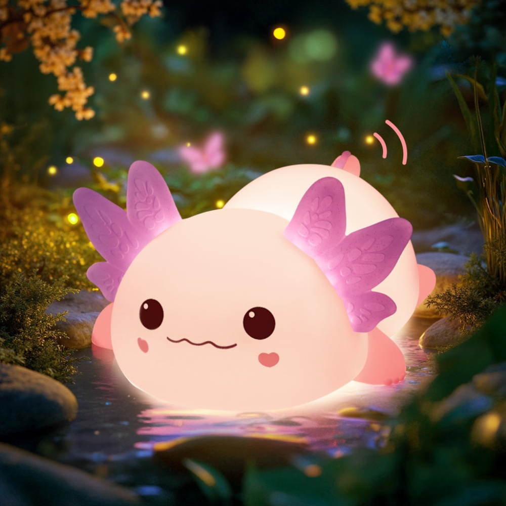 Schattig Axolotl-Nachtlampje