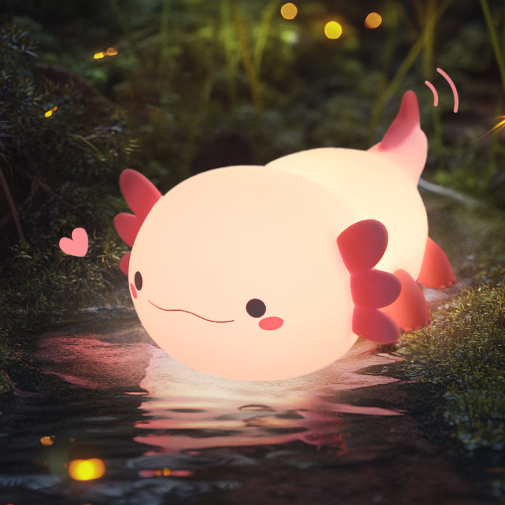 Schattig Axolotl-Nachtlampje