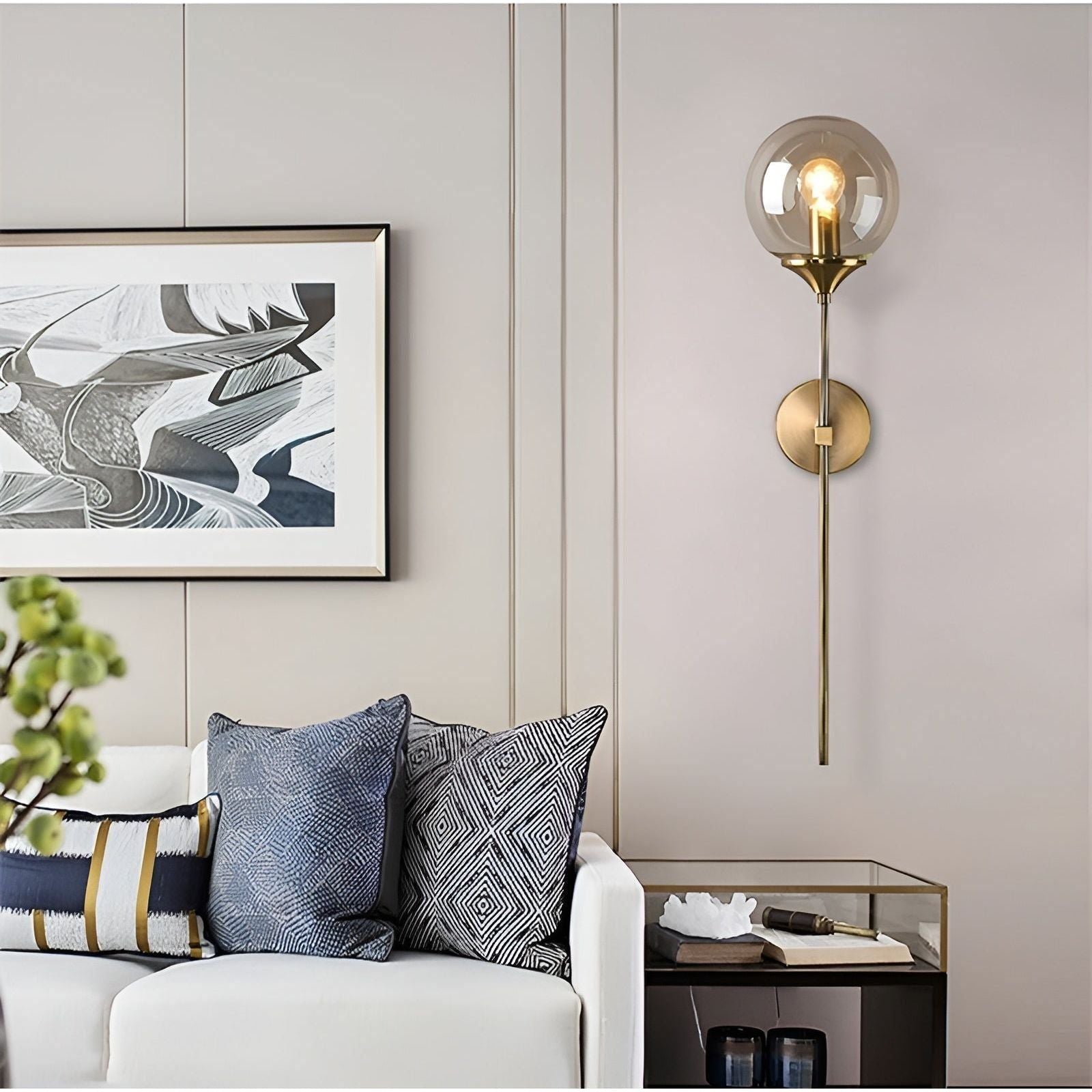 Lumisphere – Wandlamp van Glas & Goud