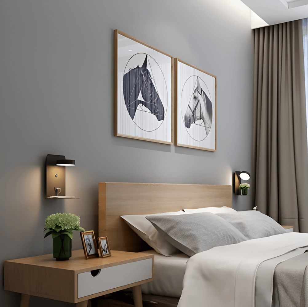 Kalyra wandlamp Bedlamp Aluminium Met Oplaadfunctie