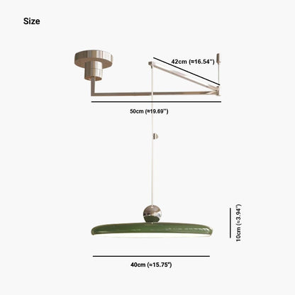 Hanglamp van acryl en ijzer met verstelbare zwenkarm – Bonq