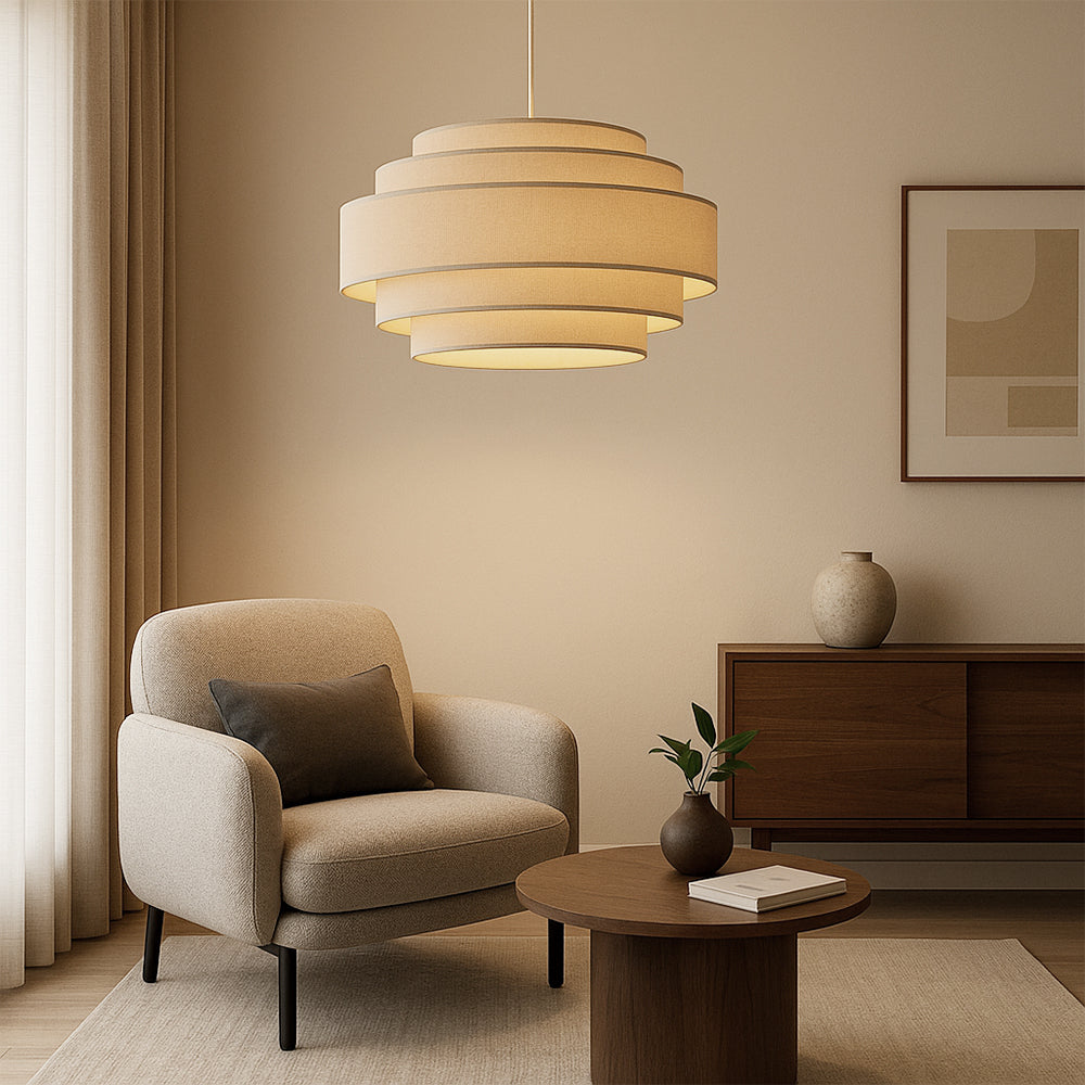Hanglamp van stof – Wabi Sabi ringdesign – Bonq