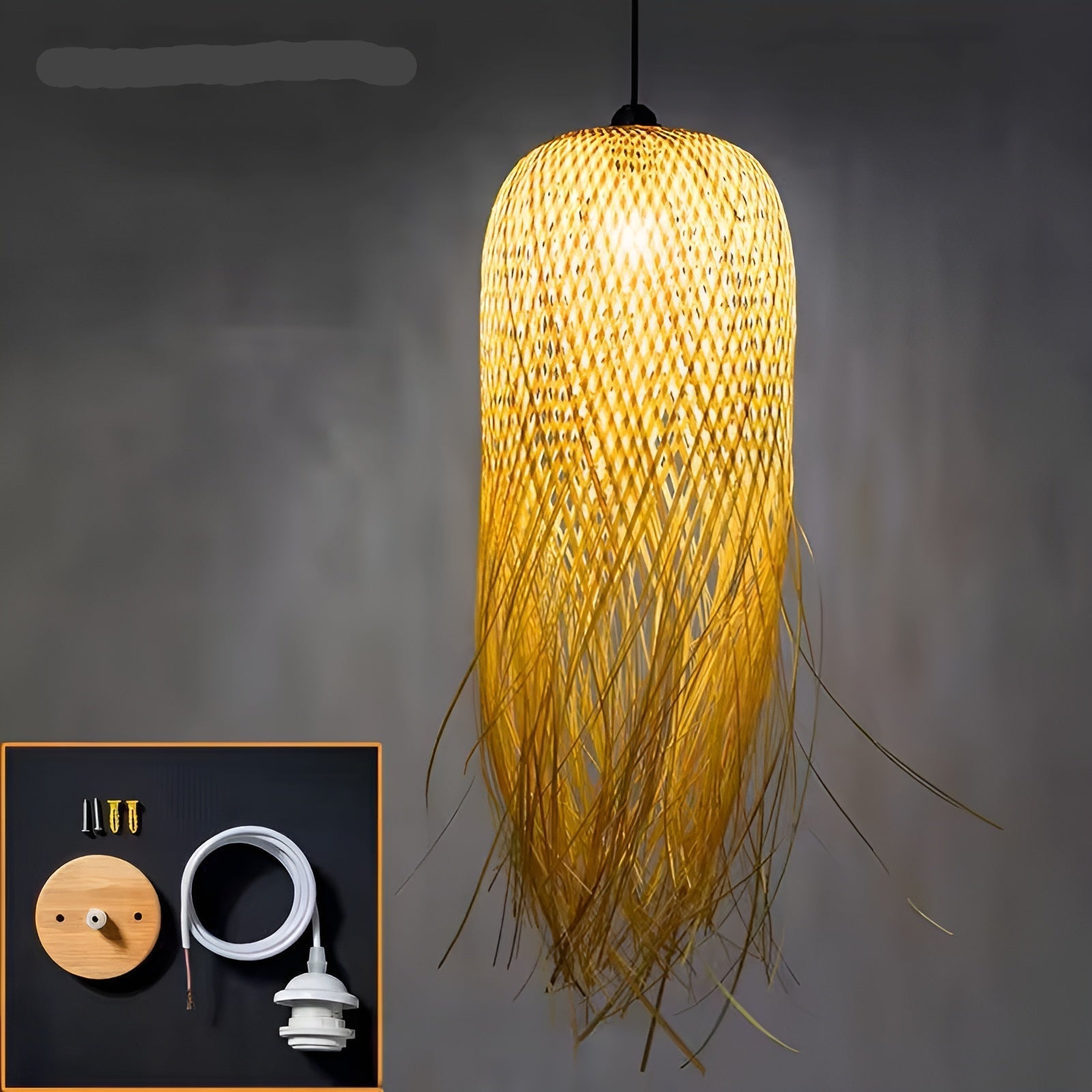 BambuWeave Hanglamp – Handgemaakt van Natuurlijk Bamboe & Rotan
