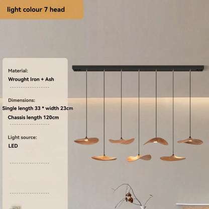 Mavento™ Tijdloze houten kroonluchter in walnootkleur