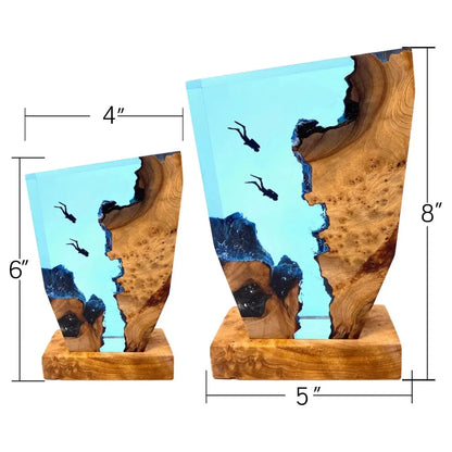 CoralWave – LED Tafellamp met Duikgrot Design