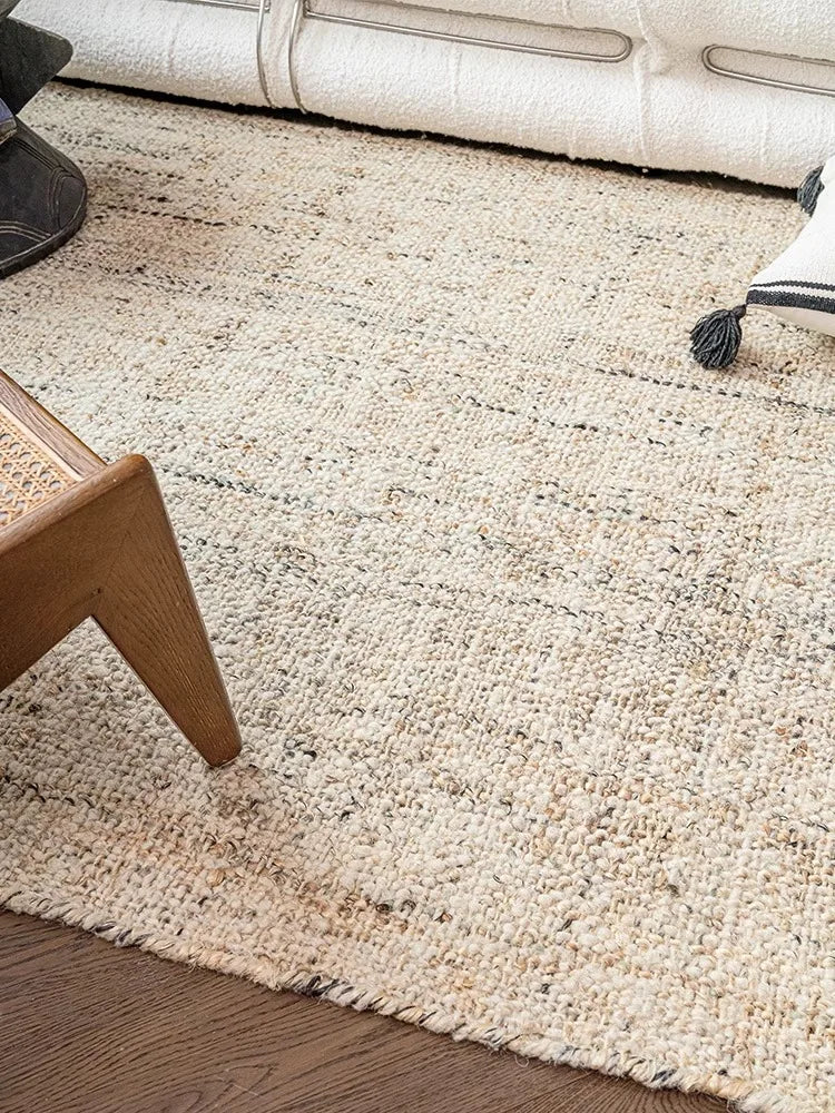 Velora™ – Effen Handgemaakt Wollen Vloerkleed