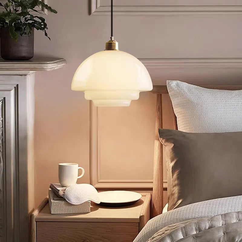 Meliora™ Vintage Glazen Kroonluchter in Melkwit Glas