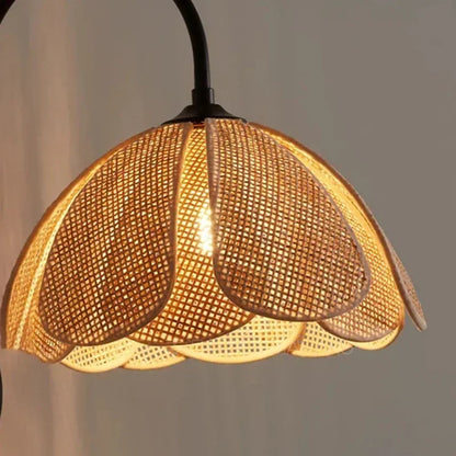 Zeyara™ Japanse Rotan Bloemblaadje Wandlamp
