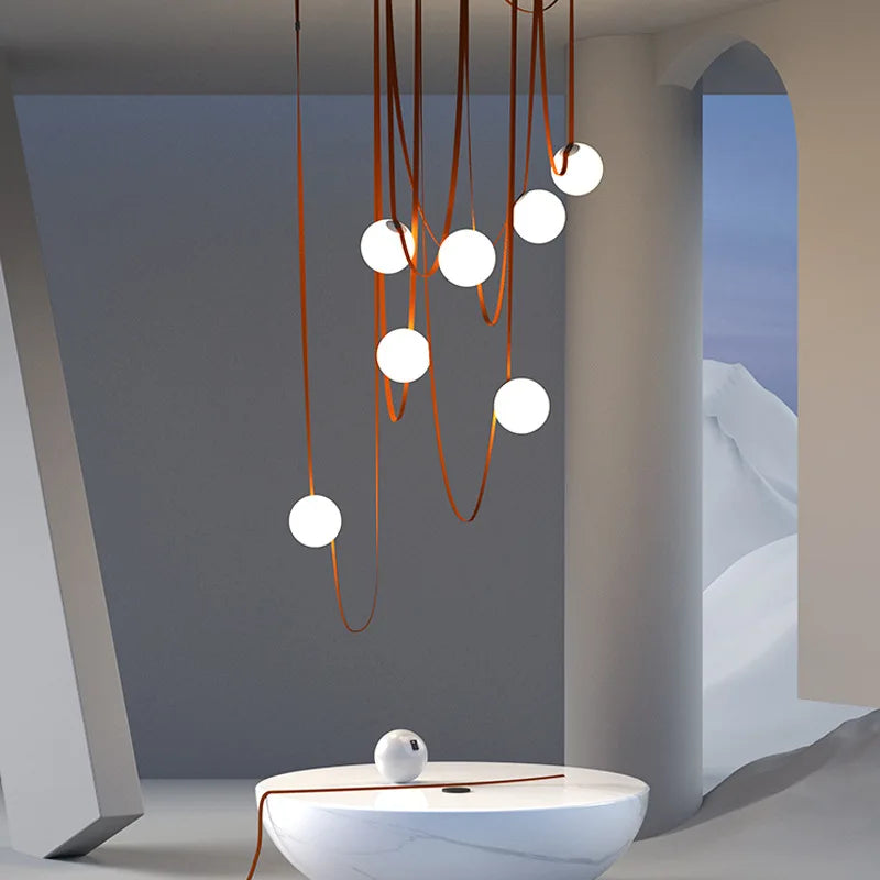 Italiaanse Lederen hanglamp
