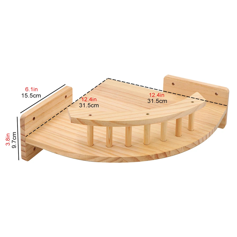 PurrTrail™ Katten Klimtouw & Plank Set – 2-Delige Wandmontage Krab- en Klimboom