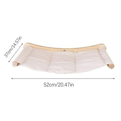 ClawLounge™ Kattenplank & Muurhangmat – Massief Hout & Sisaltouw Klimtreden voor Binnenkatten