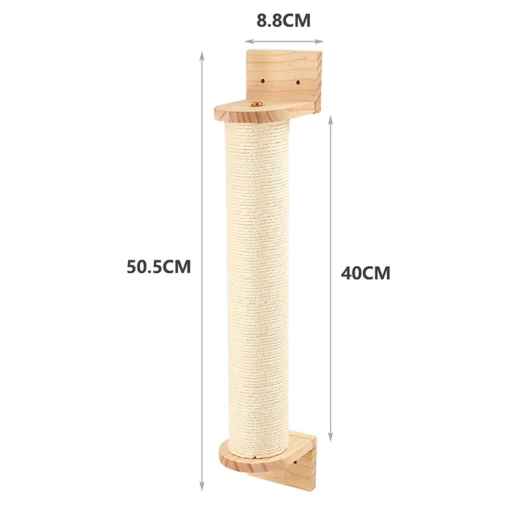 PurrTrail™ Katten Klimtouw & Plank Set – 2-Delige Wandmontage Krab- en Klimboom
