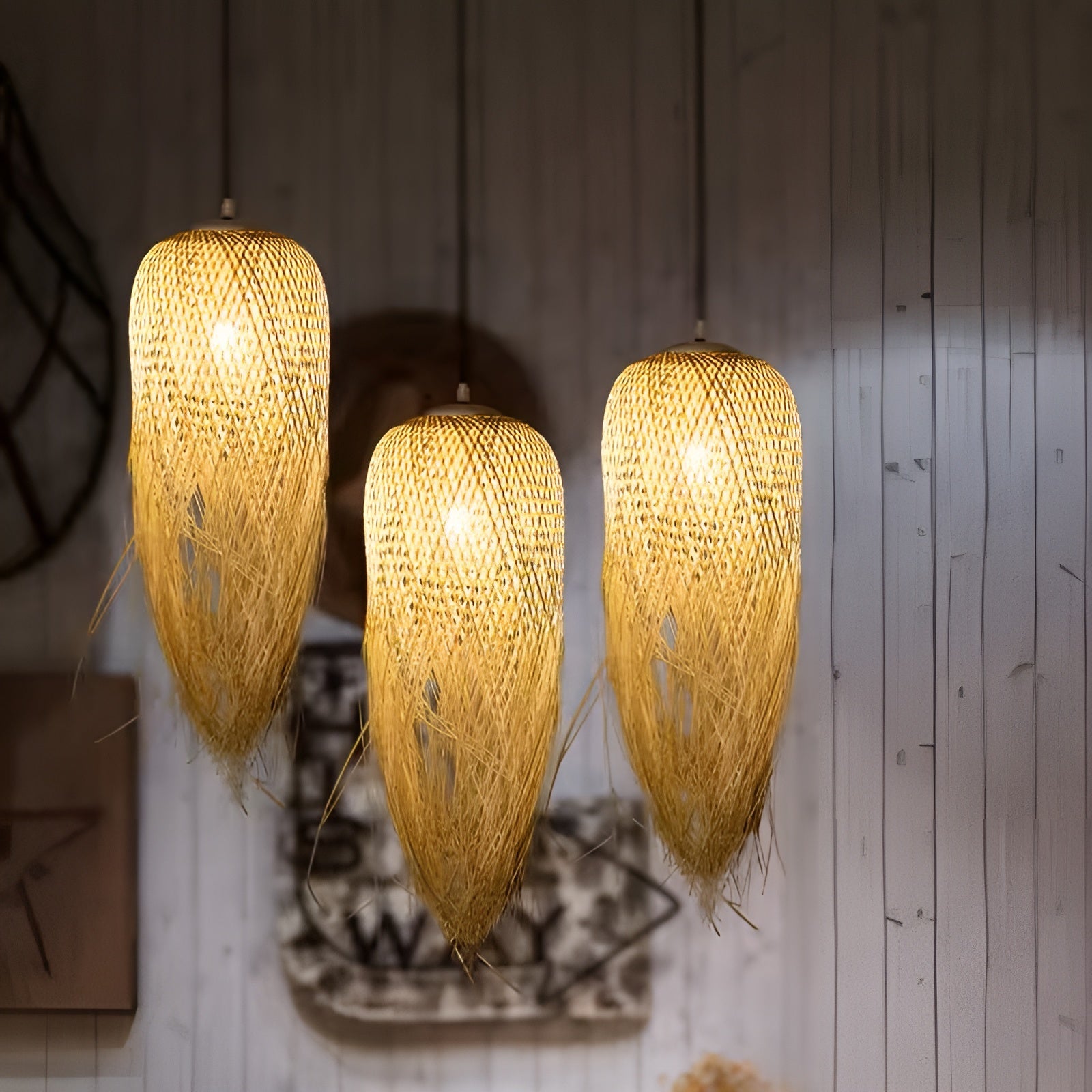 BambuWeave Hanglamp – Handgemaakt van Natuurlijk Bamboe & Rotan