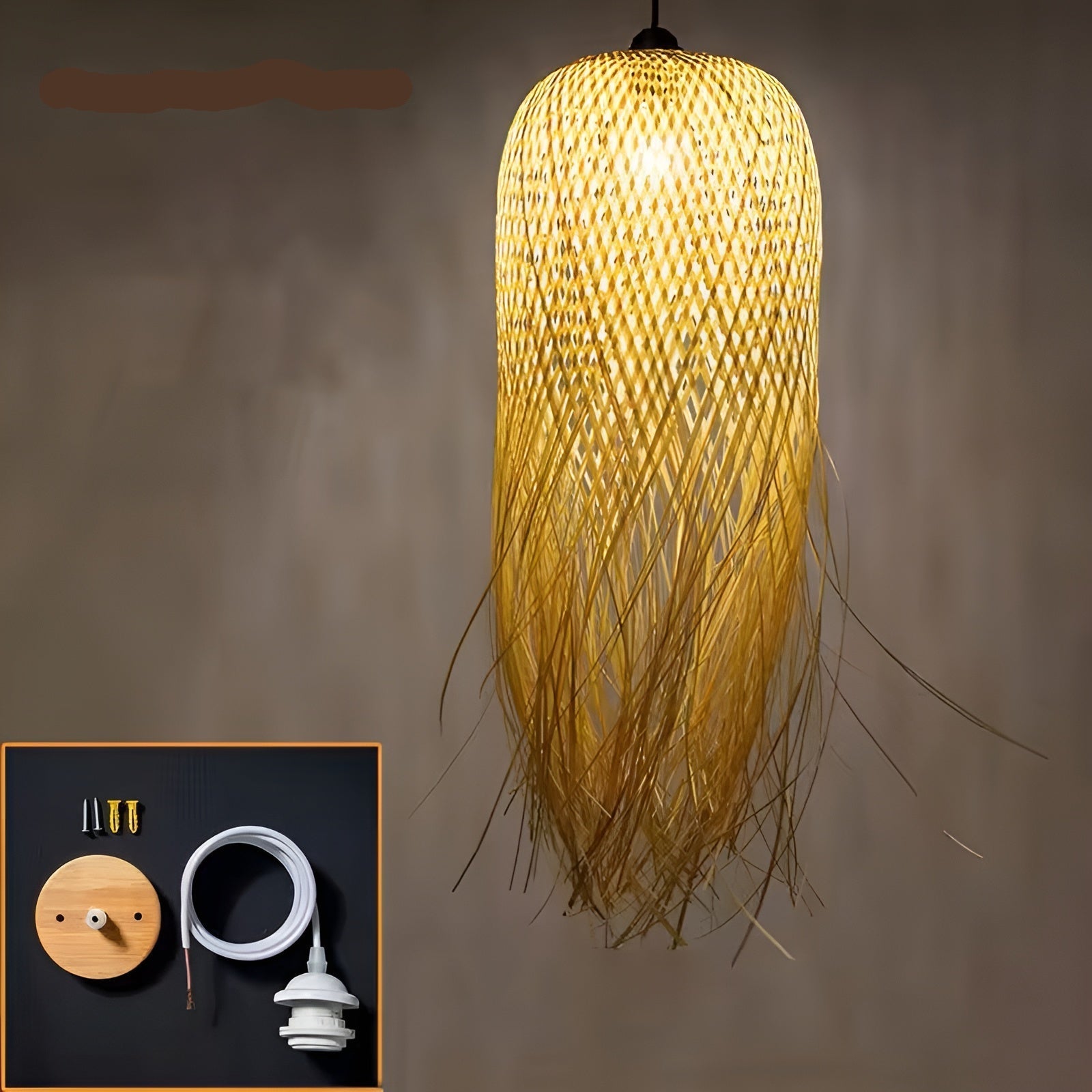 BambuWeave Hanglamp – Handgemaakt van Natuurlijk Bamboe & Rotan