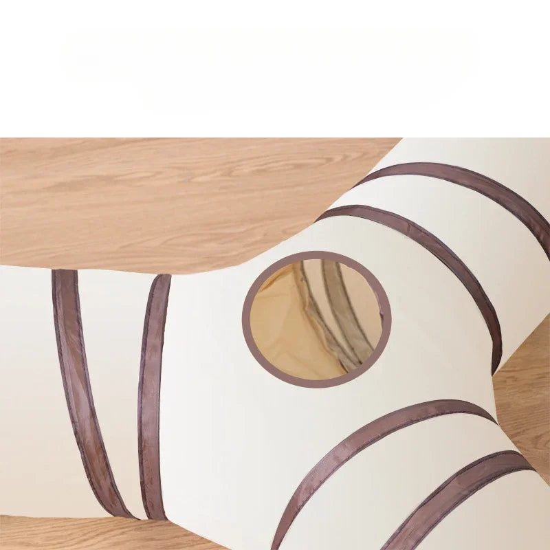 PawQuest™ Opvouwbare Kattentunnel – Lange T/Y Manieren Speeltunnel voor Binnenkatten