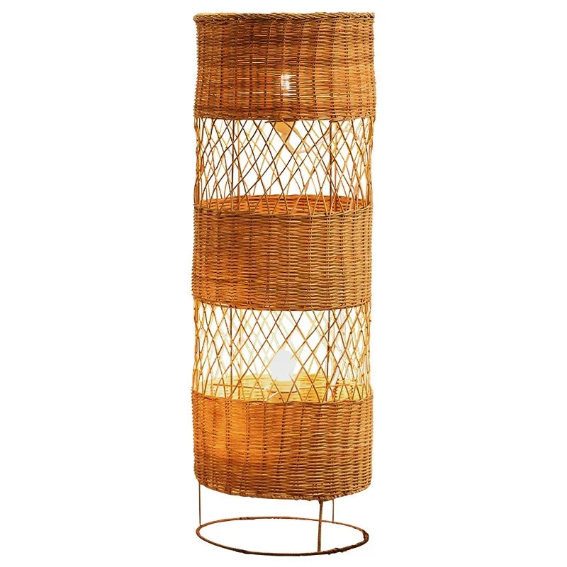 Noriva™ Handgemaakte Rotan Vloerlamp