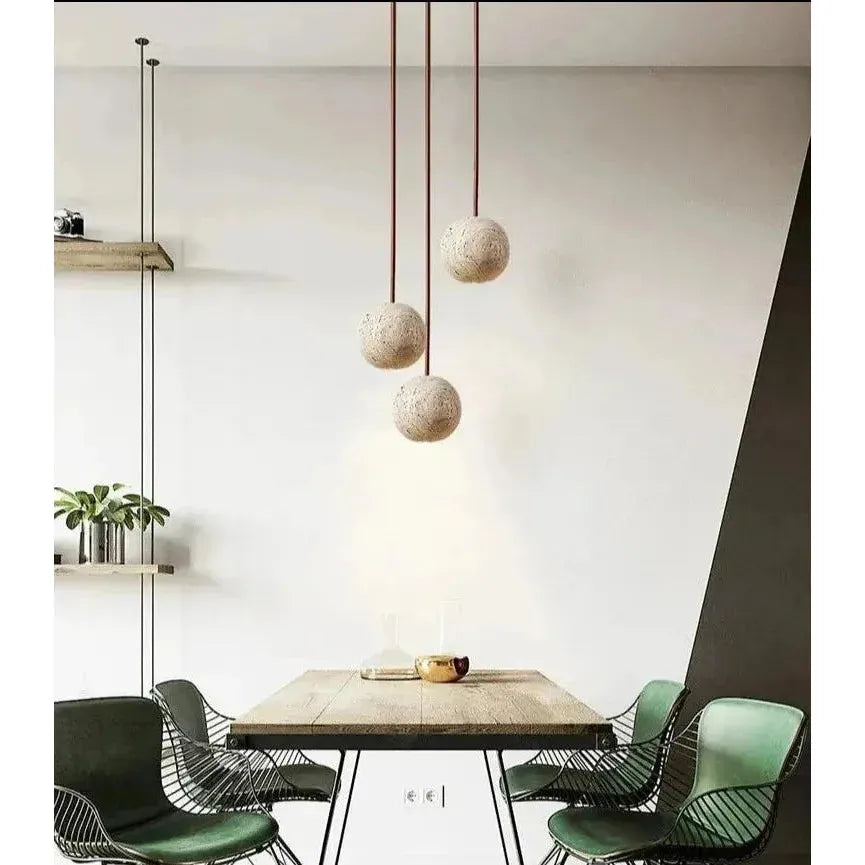 TerraLuce Travertin Hanglamp – Natuurlijke Elegantie in Wabi-Sabi Stijl