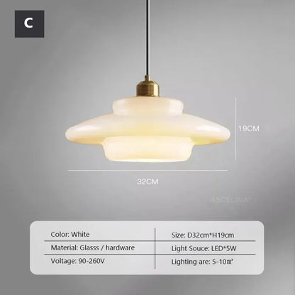 Meliora™ Vintage Glazen Kroonluchter in Melkwit Glas