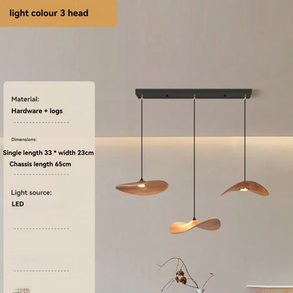 Mavento™ Tijdloze houten kroonluchter in walnootkleur