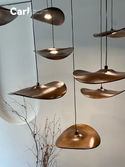 Mavento™ Tijdloze houten kroonluchter in walnootkleur
