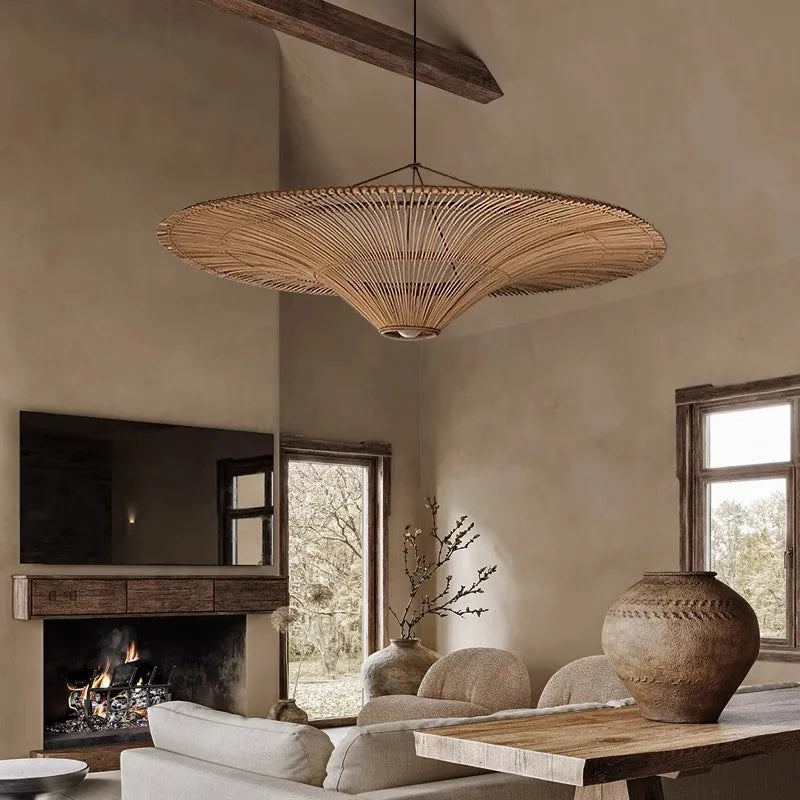 Handgemaakte Rotan Wabi-Sabi Lamp