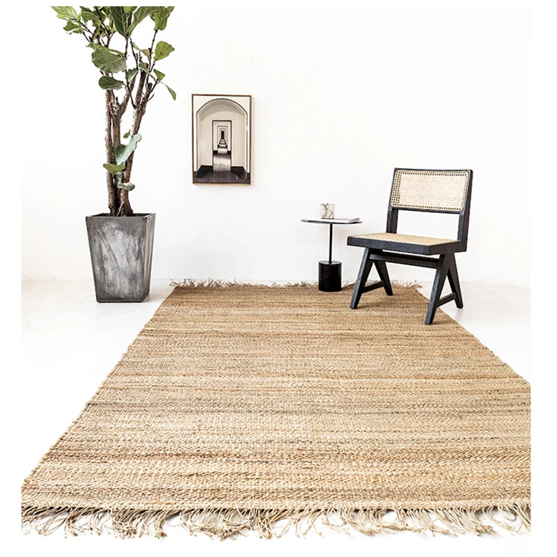 Hinora™ Japans Handgeweven Jute Vloerkleed