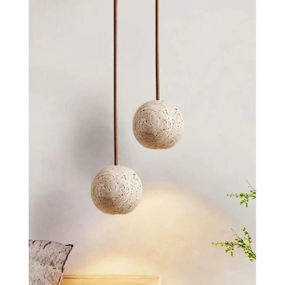TerraLuce Travertin Hanglamp – Natuurlijke Elegantie in Wabi-Sabi Stijl