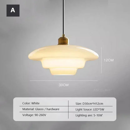 Meliora™ Vintage Glazen Kroonluchter in Melkwit Glas