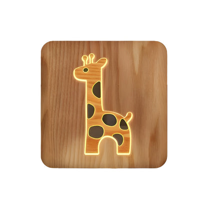 PineGlow – Houten Kinderlamp met Touch-Dimmer