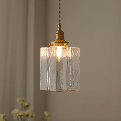 Hanglamp van glas met gouden snoer – Bonq
