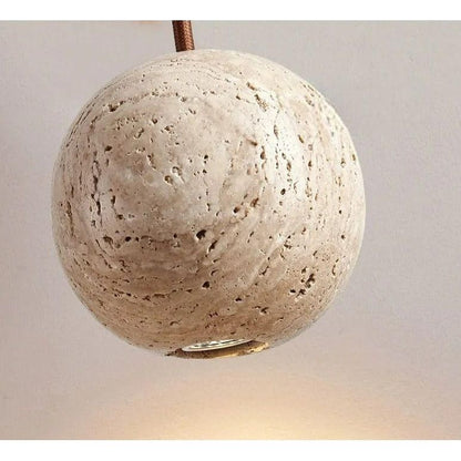 TerraLuce Travertin Hanglamp – Natuurlijke Elegantie in Wabi-Sabi Stijl