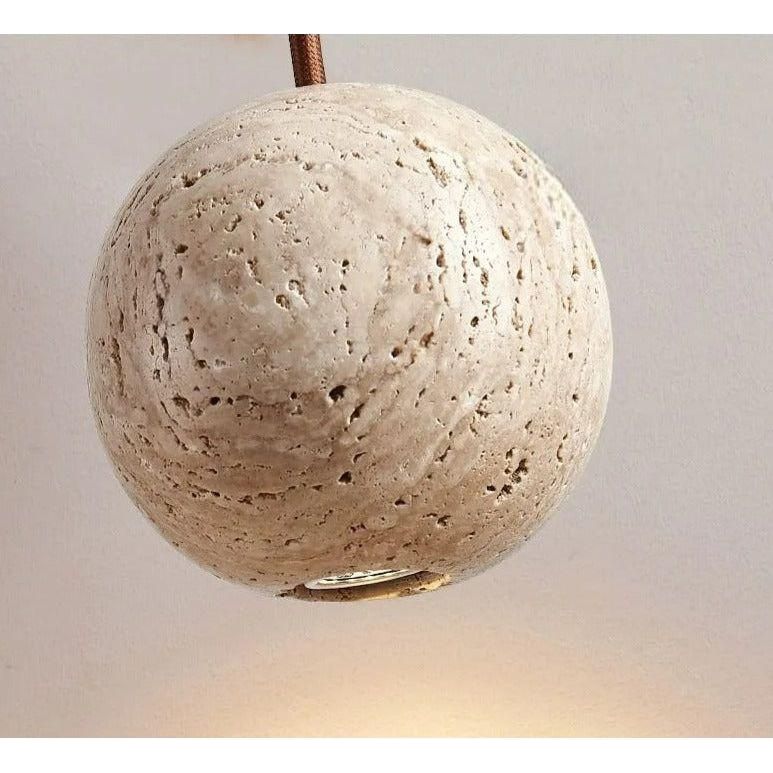 TerraLuce Travertin Hanglamp – Natuurlijke Elegantie in Wabi-Sabi Stijl