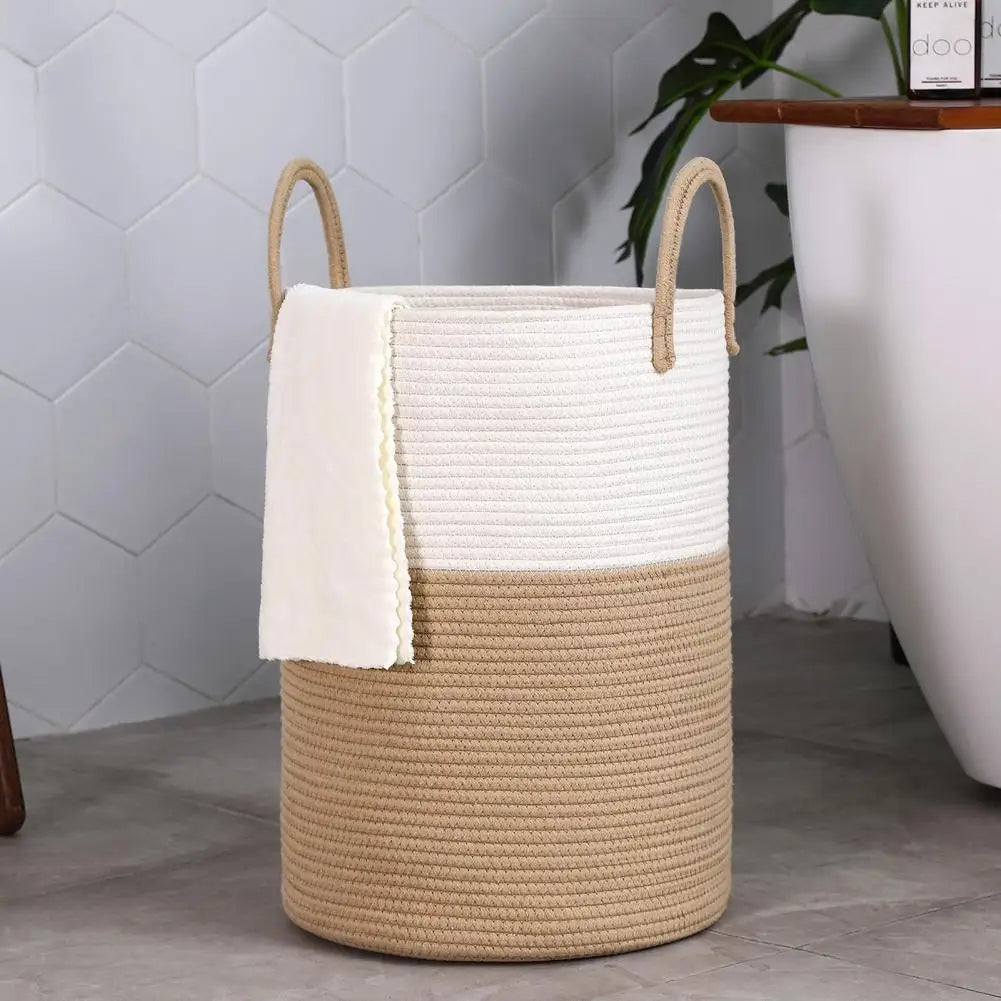 Handloom™ Grote Capaciteit & Duurzame Opbergmand - Vuile Kledingmand van Katoen –