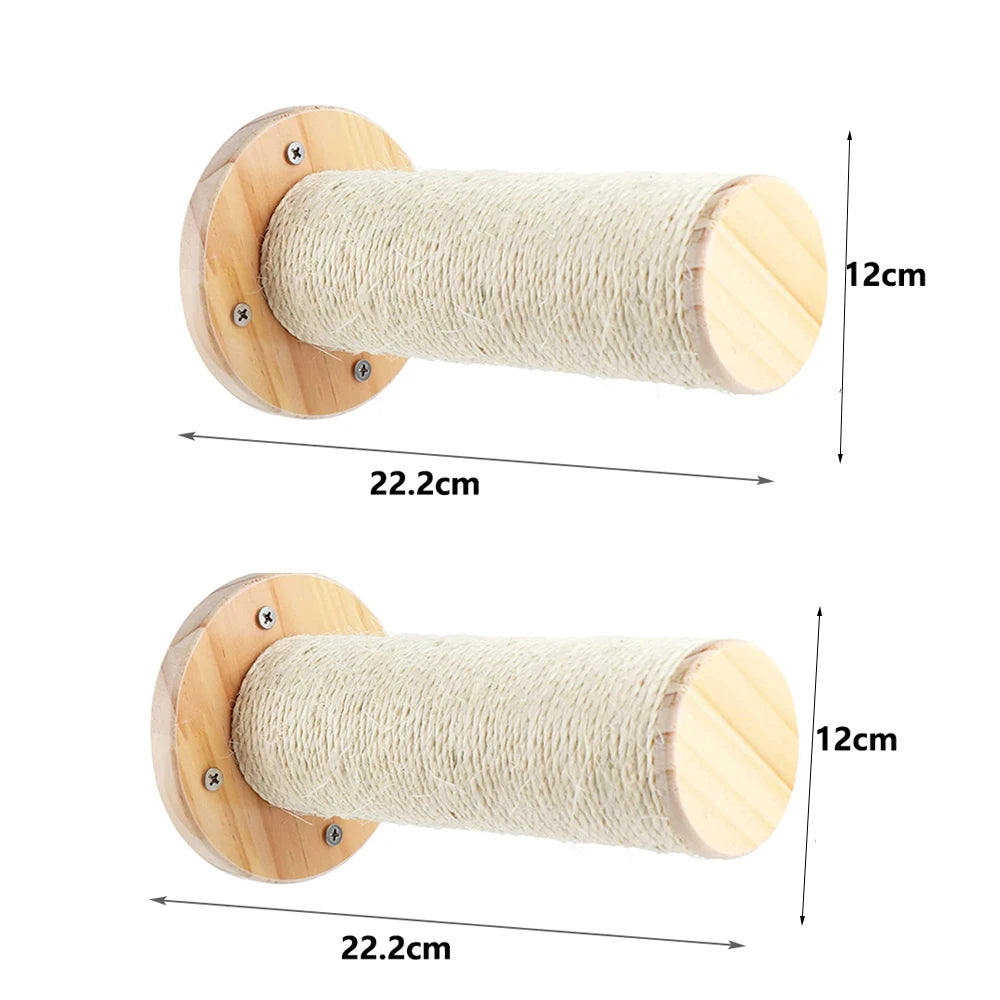 PurrTrail™ Katten Klimtouw & Plank Set – 2-Delige Wandmontage Krab- en Klimboom