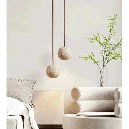 TerraLuce Travertin Hanglamp – Natuurlijke Elegantie in Wabi-Sabi Stijl