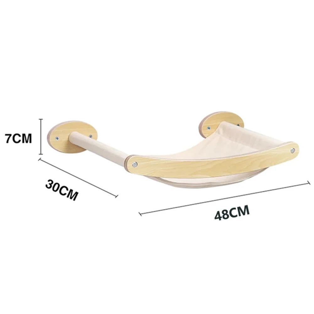 PurrTrail™ Katten Klimtouw & Plank Set – 2-Delige Wandmontage Krab- en Klimboom