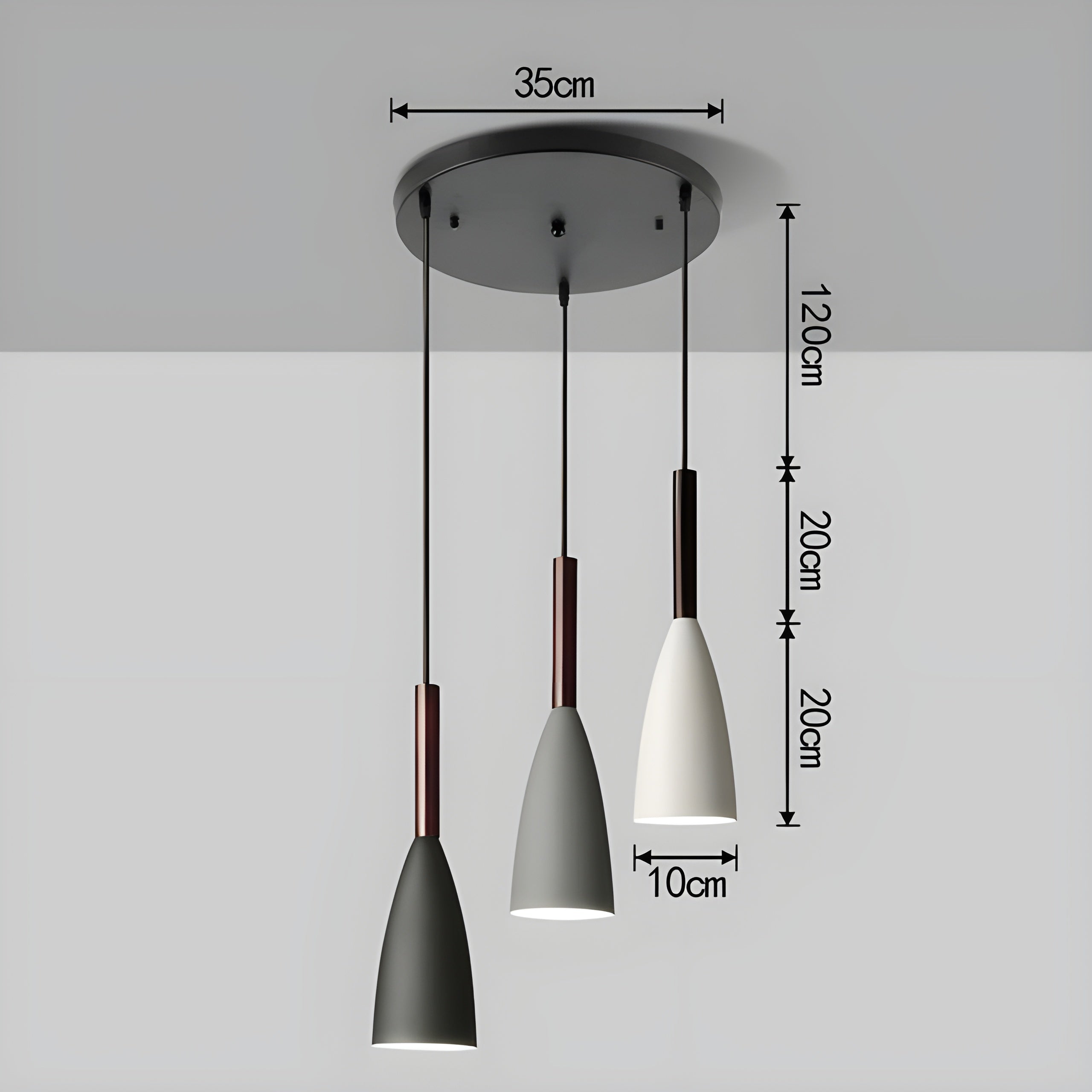 Nord Sphere Hanglamp – Scandinavische Elegantielamp met 3 Pendels