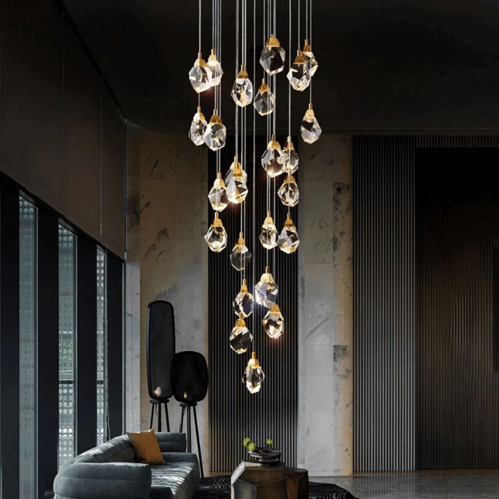 Aurelia Crystal Cascade – Luxe K9 Kristallen Hanglamp
