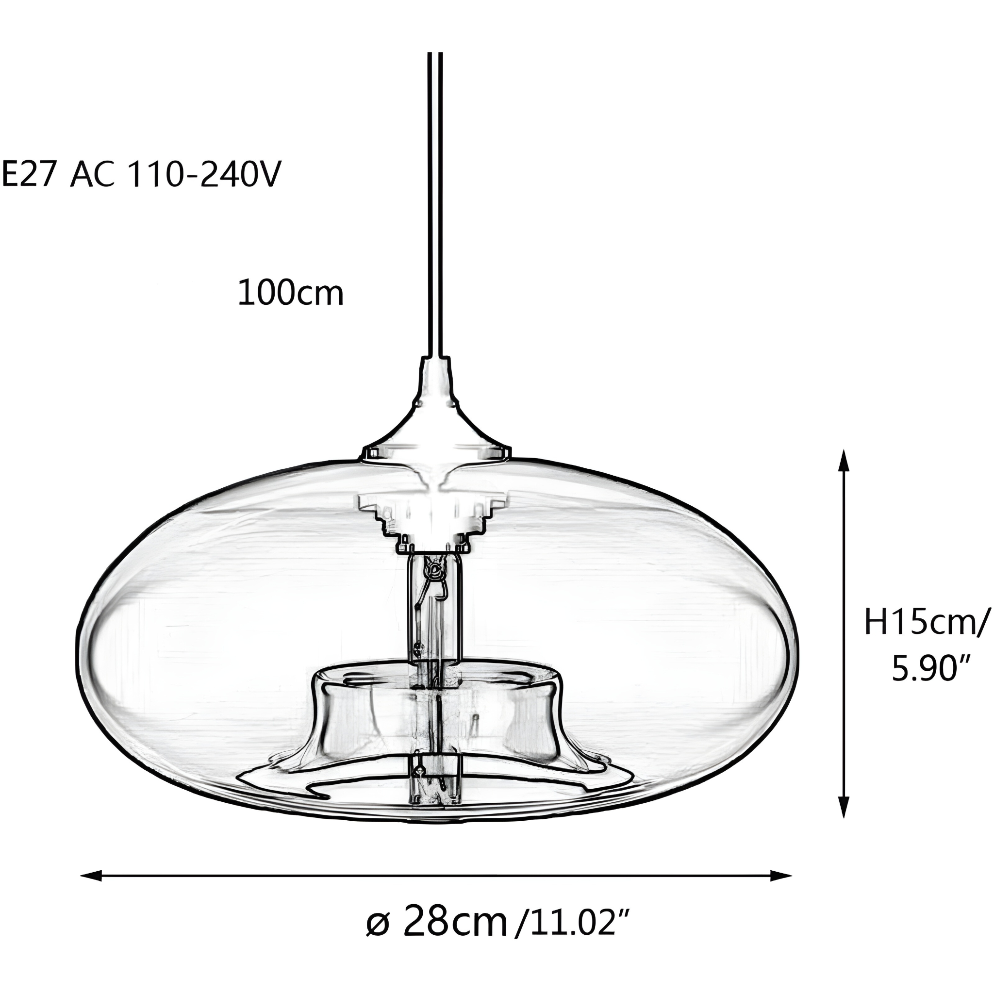 AuroraGlass Light – Kleurrijke Glazen Hanglamp in Scandinavisch Design