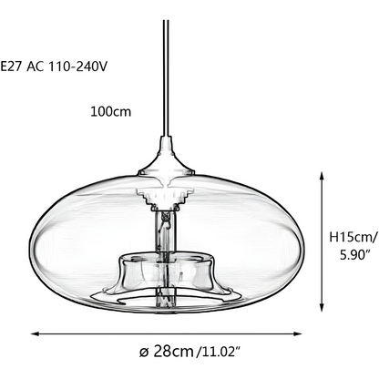 AuroraGlass Light – Kleurrijke Glazen Hanglamp in Scandinavisch Design