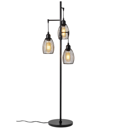 Atélion – Industrieel Zwarte Vloerlamp