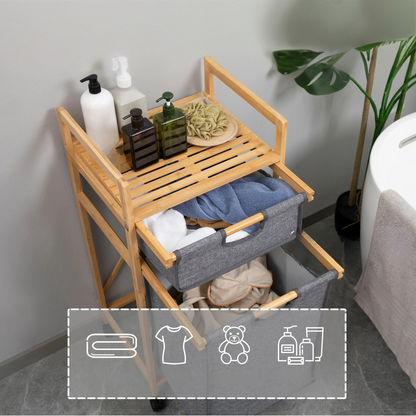 Bambora Bin – Duurzame Bamboe Wasmand met Stijlvol Design