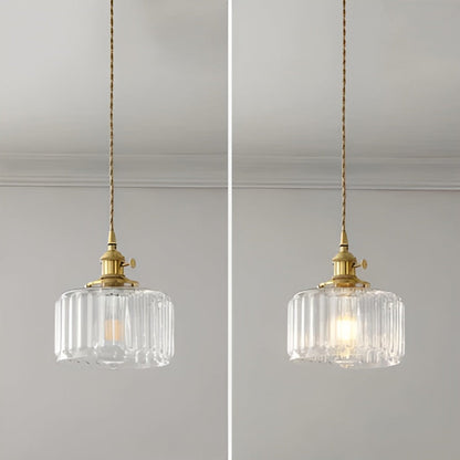 Aurivida Lamp – Elegante Glas Hanglamp met Koperen Accenten