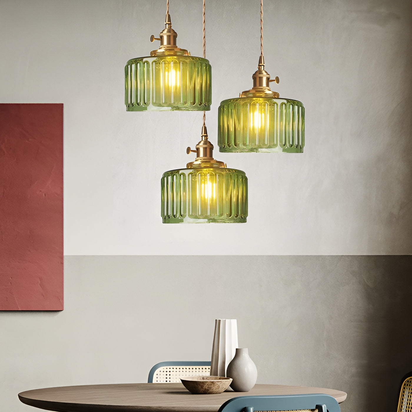 Aurivida Lamp – Elegante Glas Hanglamp met Koperen Accenten
