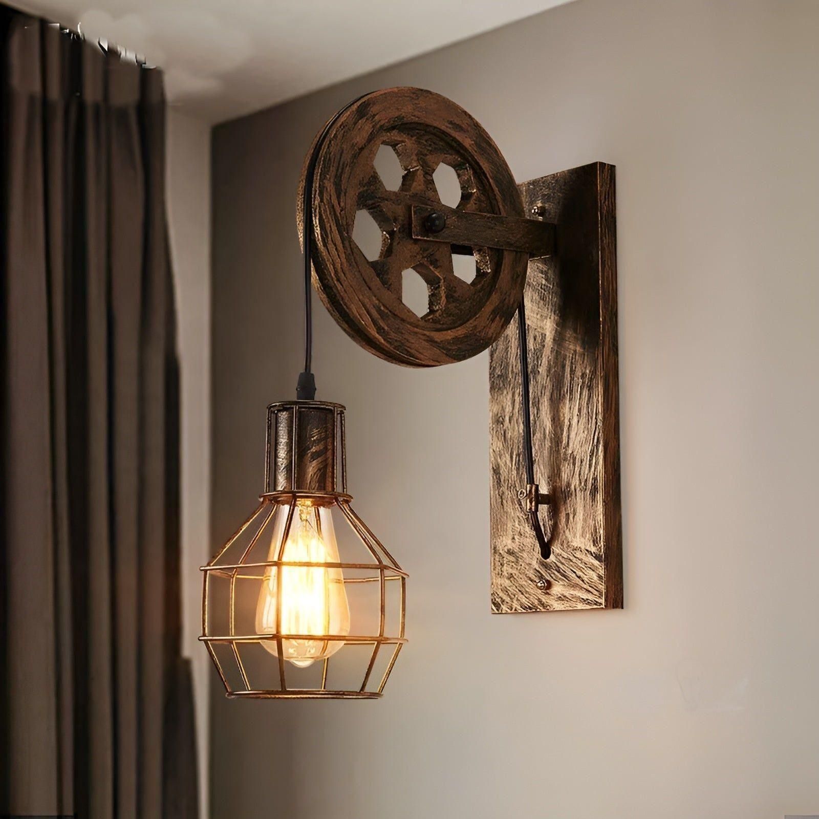 ShineBright Lampe - Industrie Vintage LED Wandlampe